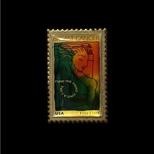 Breast Cancer Fund First Class USPS Stamp Lapel Pin